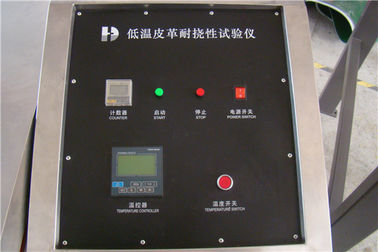 Vertical Style Rubber Testing Machine , Freezing Leather Flexing Testing Equipment